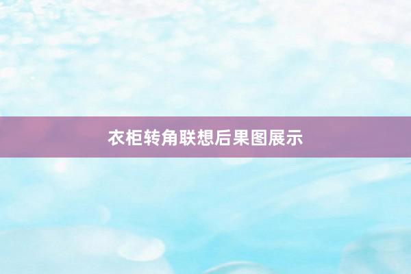 衣柜转角联想后果图展示